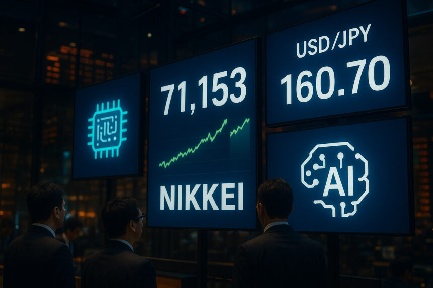 Никкей превысил 71 000: рекорд четвёртый день подряд